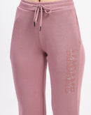 mSECRET Typography Drawstring Waist Pink Track Bottoms