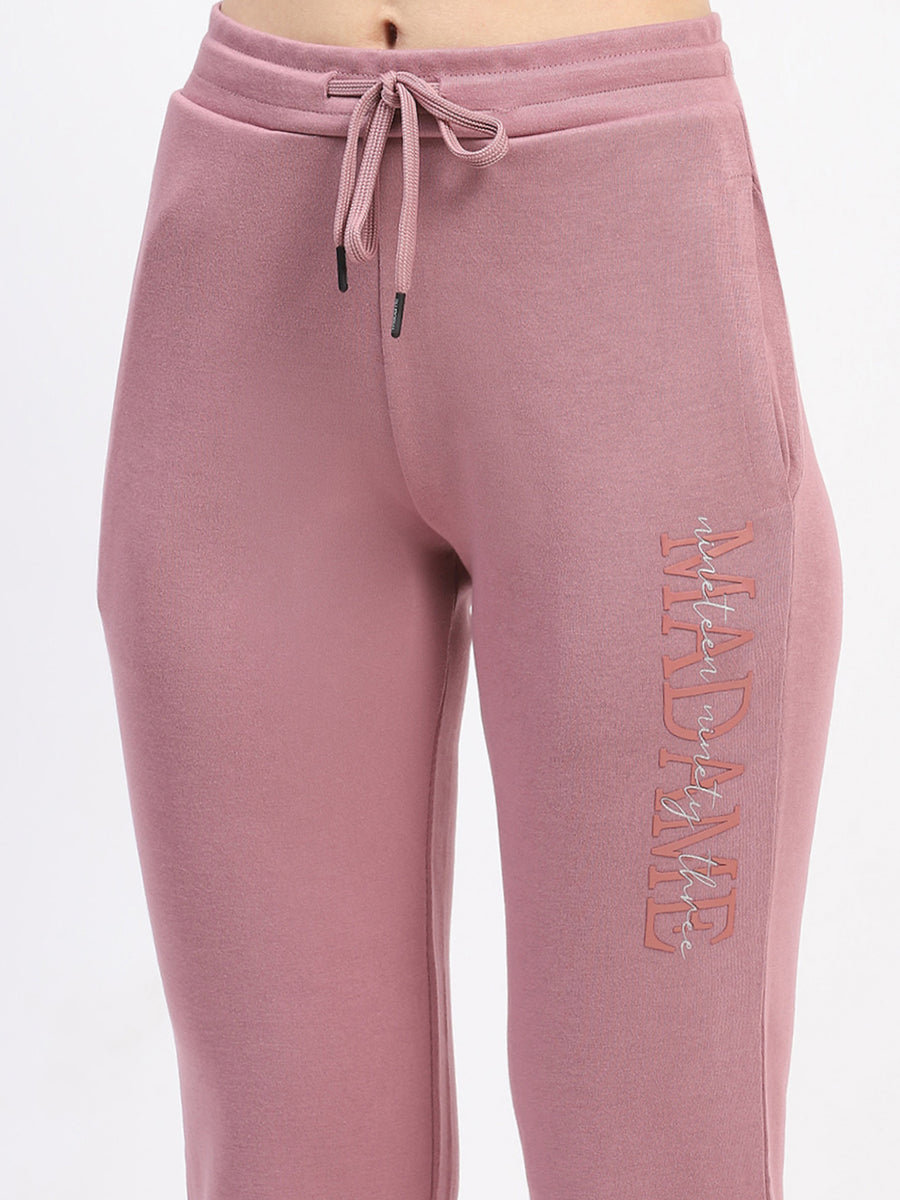 mSECRET Typography Drawstring Waist Pink Track Bottoms