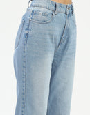 Madame Light Blue Whiskered Straight Fit Jeans