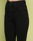 Madame Cotton Blend Black Grey Flared Denim Jeans