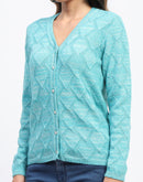 Madame V-Neck Sky Blue Cardigan