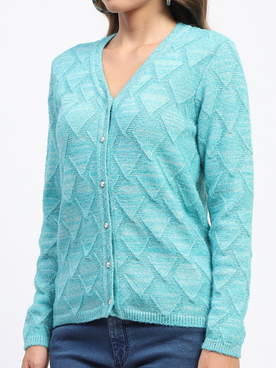 Madame V-Neck Sky Blue Cardigan