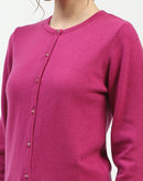 Madame Magenta Button-Up Cardigan