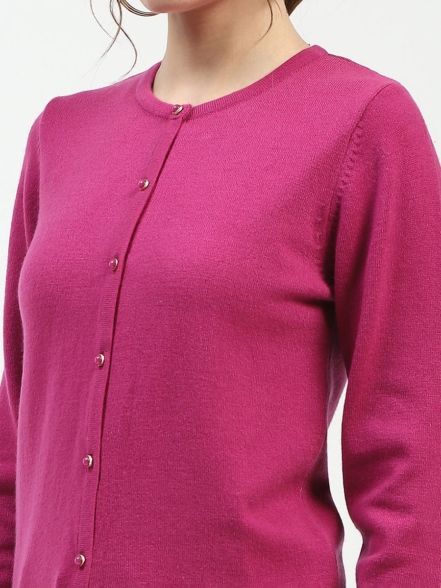 Madame Magenta Button-Up Cardigan