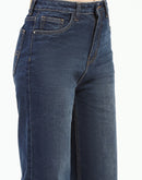 Madame Blue Wide-Leg Cotton Jeans