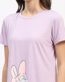 mSECRET Disney Graphic Print Cotton Lilac Sleep shirt