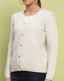 Madame Cable Knit Off White Cardigan