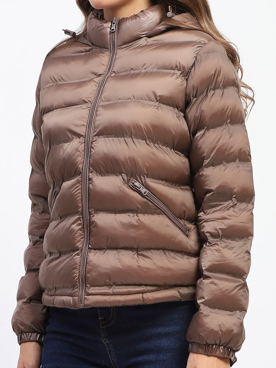 Madame Quilted Brown Puffer Jacket