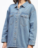 Madame Blue Button Down Denim Jacket