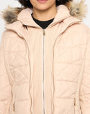 Madame Corduroy Two In One Beige Quilted Jacket