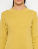 Madame Mock Neck Solid Yellow Skeeve