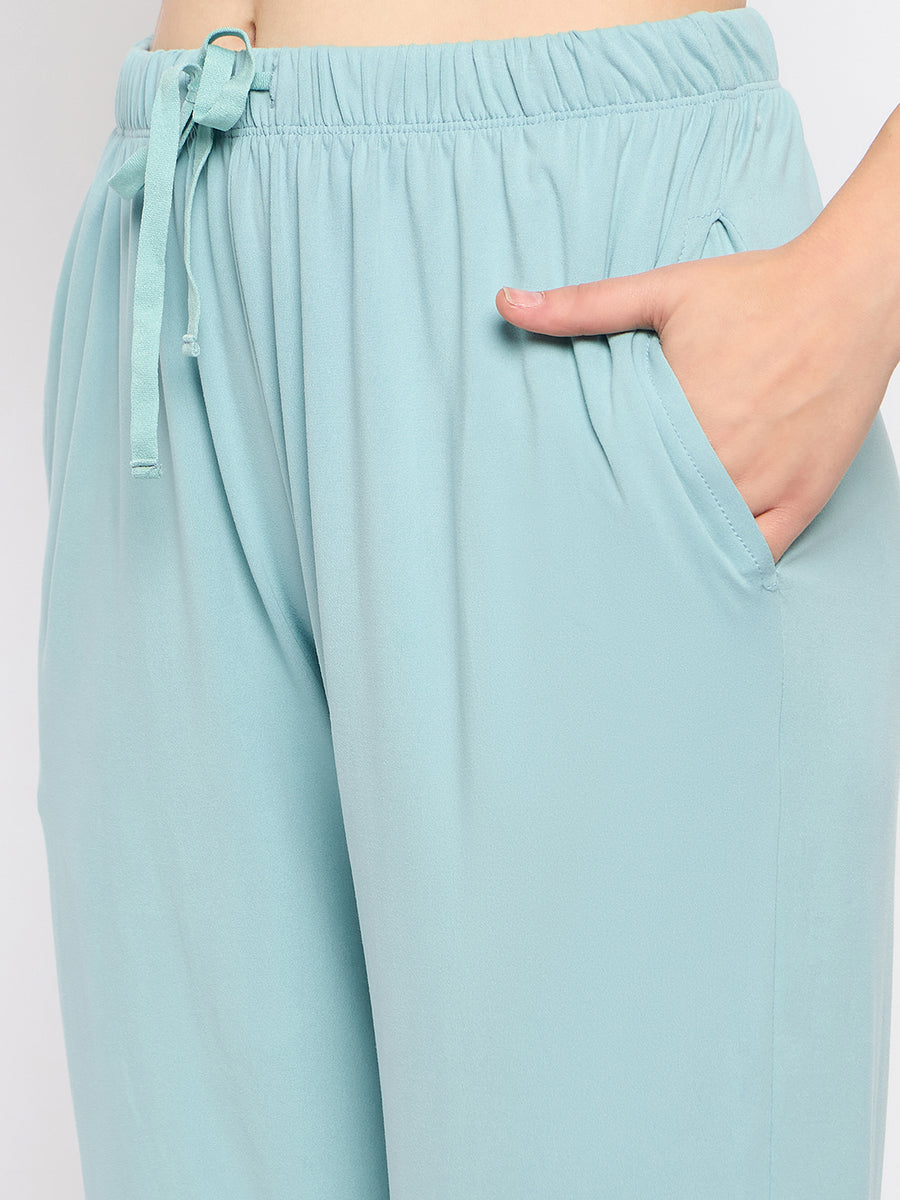 mSECRET Open Front Contrast Bonning Mint Green Night Suit