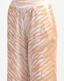 Madame  Zebra Print Tan Two-Piece Set