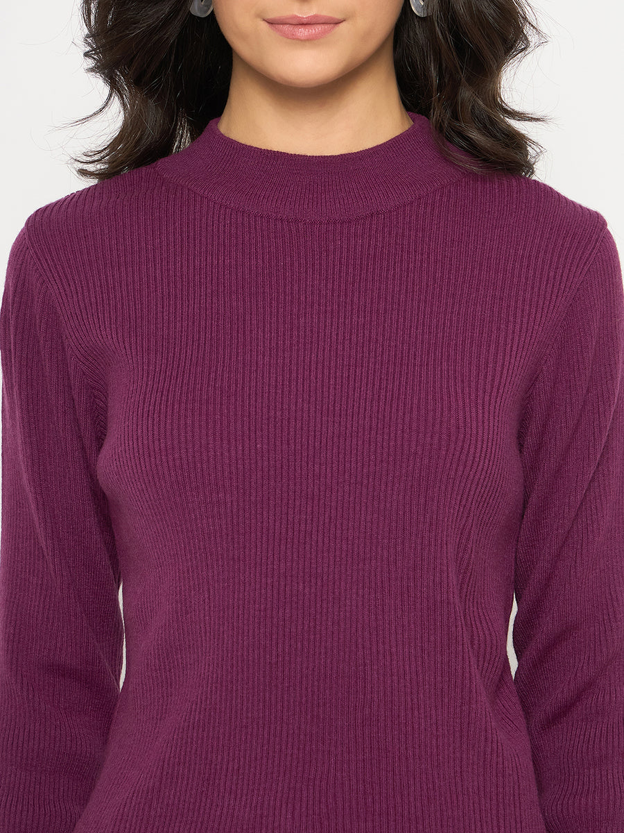 Madame Mock Neck Purple Skeeve