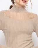 Madame Semi Sheer Fawn Knitted Top