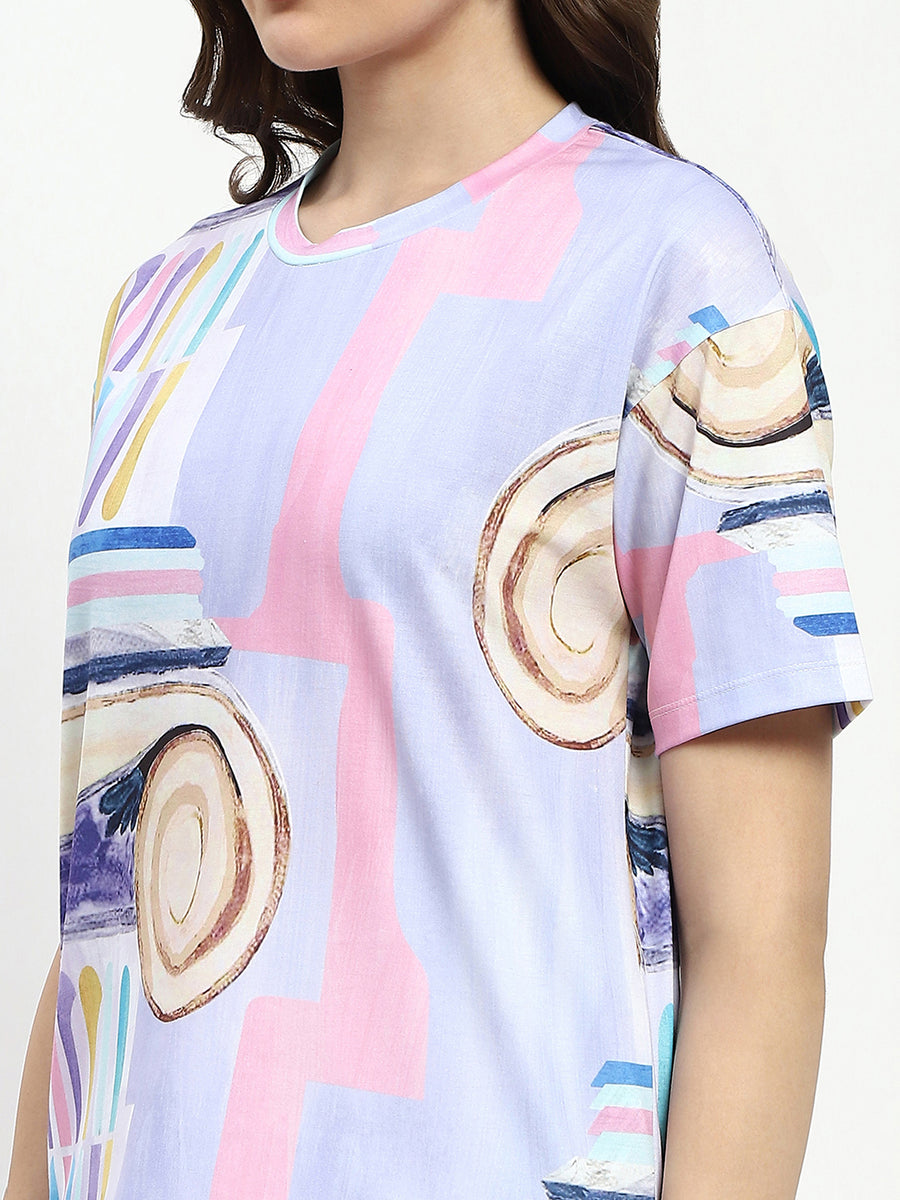 Madame Multicolor Printed T-Shirt