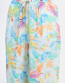 mSECRET Tropical Floral Print Sky Blue Night Suit Set