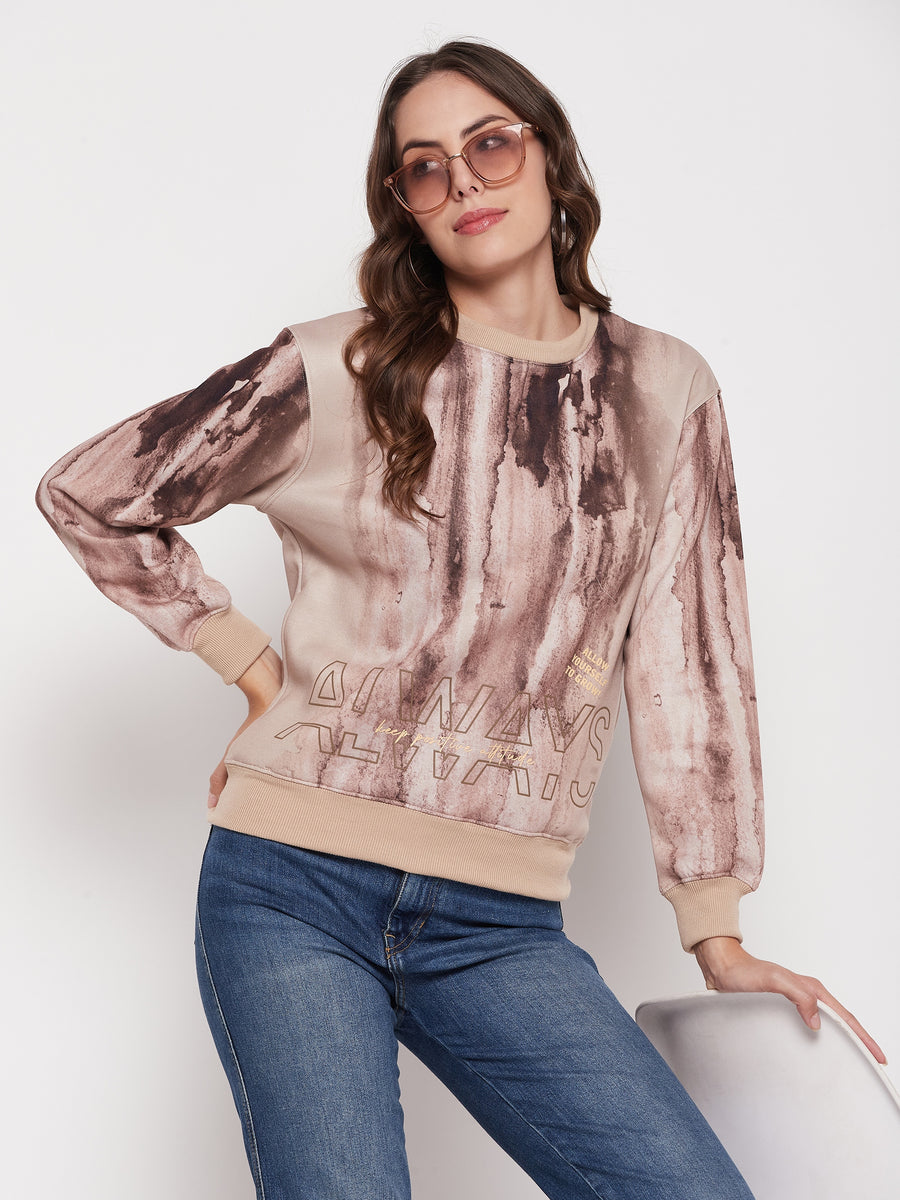 Madame Beige Tie-Dye Sweatshirt