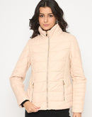 Madame Corduroy Two In One Beige Quilted Jacket