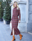 Madame Rust Plaid Skirt and Sweater Co-ord Set