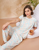 mSECRET Printed Mint Nightsuit Set