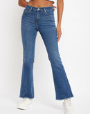 Madame Blue High Waist Flared Jeans