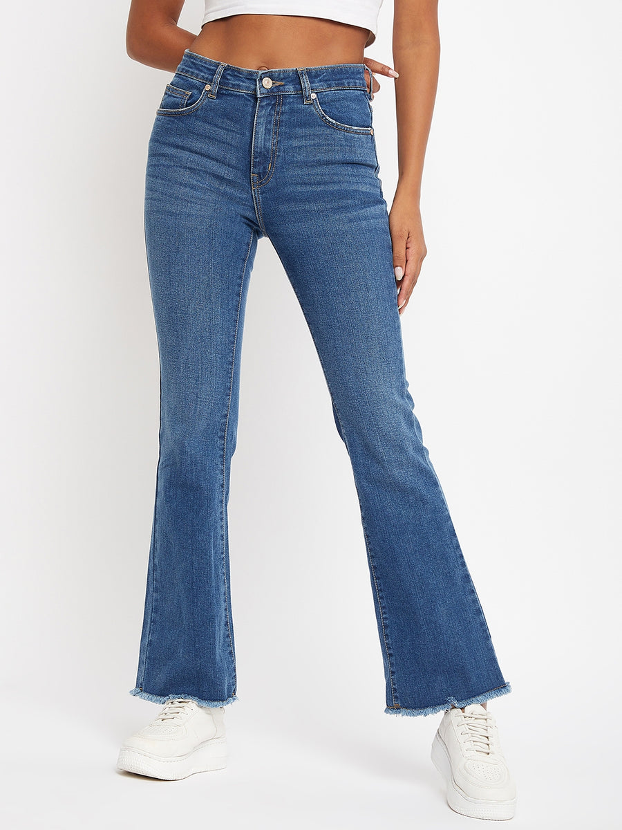 Madame Blue High Waist Flared Jeans