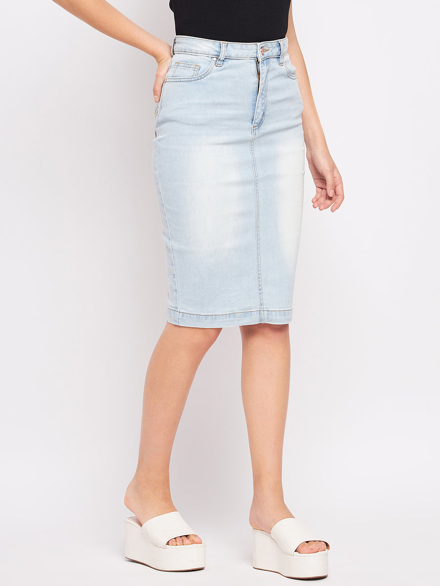 Madame Ice Blue High Rise  Skirt