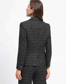 Madame Shanaya Kapoor Lapel Notch Double-Breasted Tweed Blazer