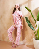 mSECRET Printed Pink Nightsuit Set