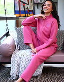 mSECRET Self Designed Zip Top and Pink Night Suit