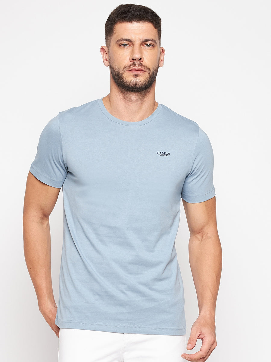 Camla Sky Blue T-Shirt For Men