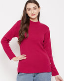 Madame High Neck Pink Sweater