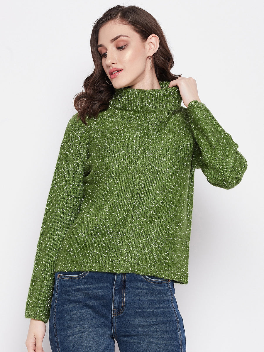 Madame Women Green Sweater