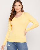 Madame Solid Round Neck Sweater Top