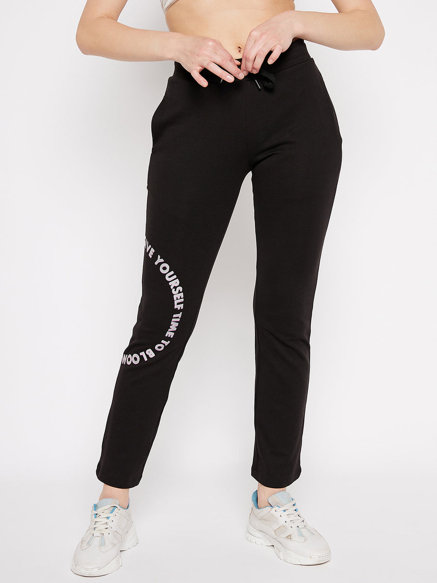 MSecret Black Printed Trackpants