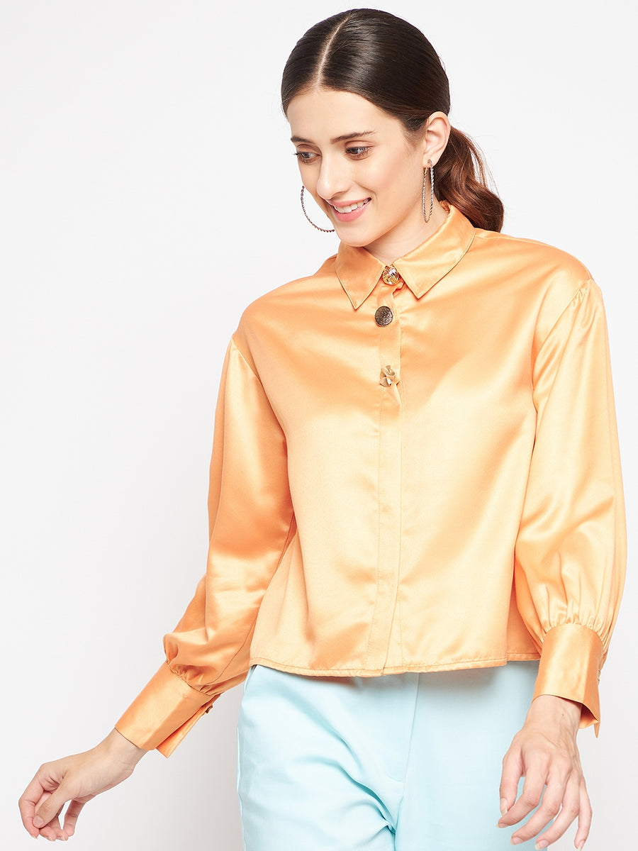 Camla Orange Women Shirt