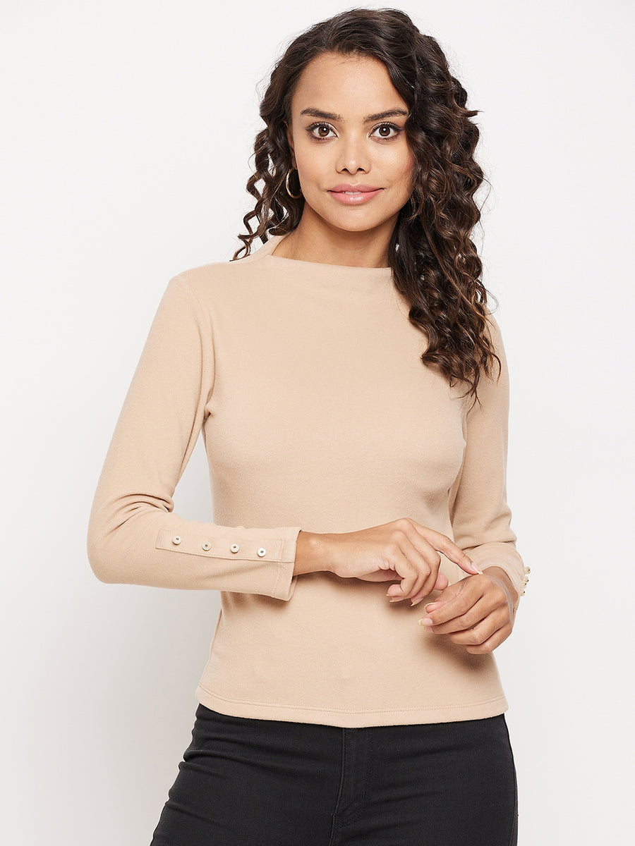 Madame Women Beige Top