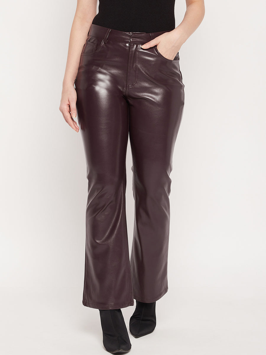 MADAME Boot cut Leather Trousers