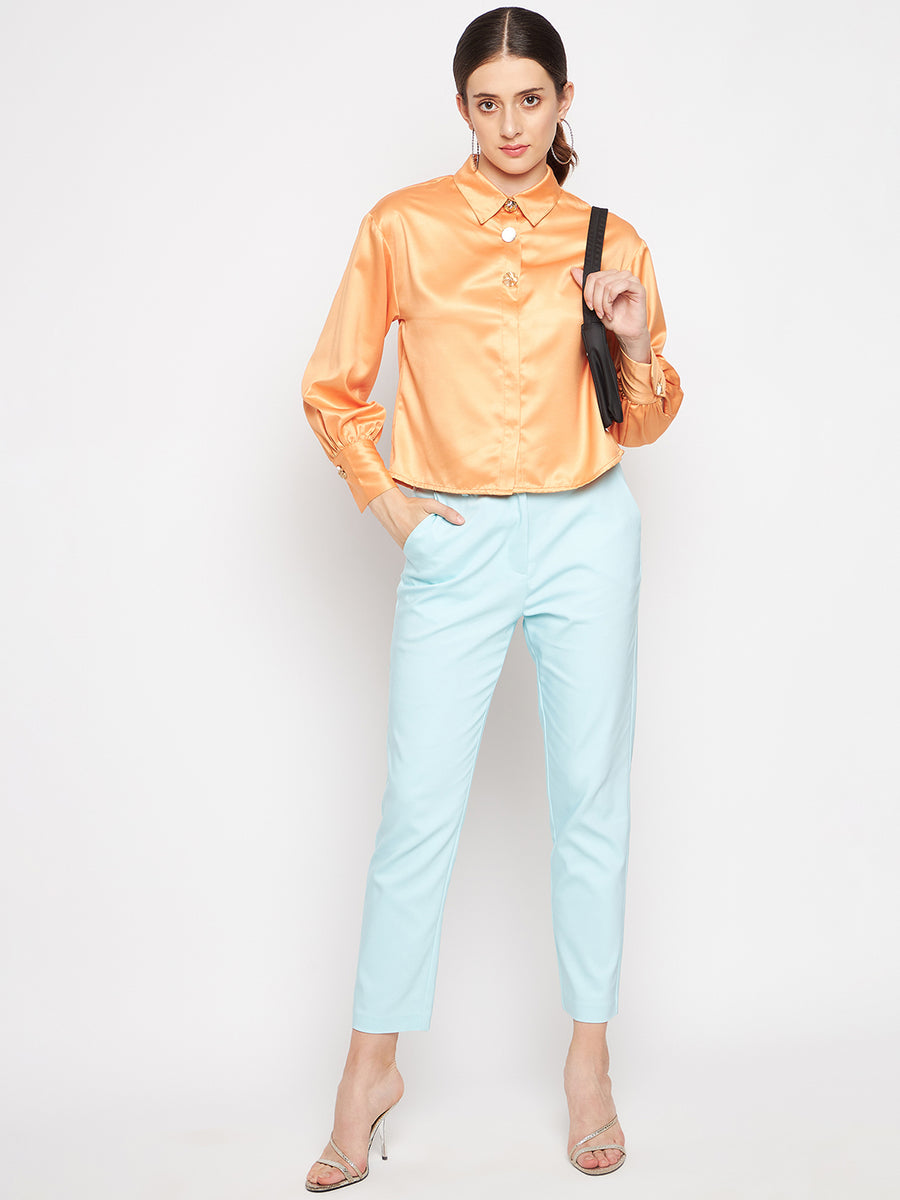 Camla Orange Women Shirt