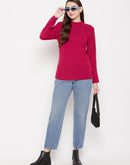 Madame High Neck Pink Sweater