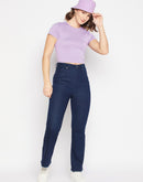 Madame Solid Mauve Crop Top