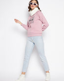 Madame Printed Sweatshirt With Shawl Collar