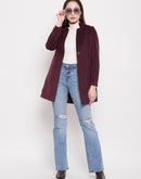 Madame Maroon Long Coat