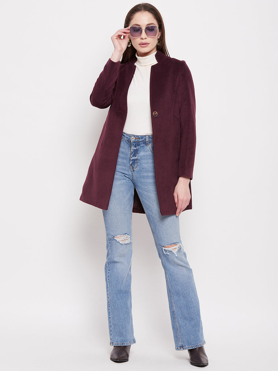 Madame Maroon Long Coat