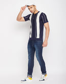 Camla Barcelona Navy Zipped Collar Cotton Tshirt