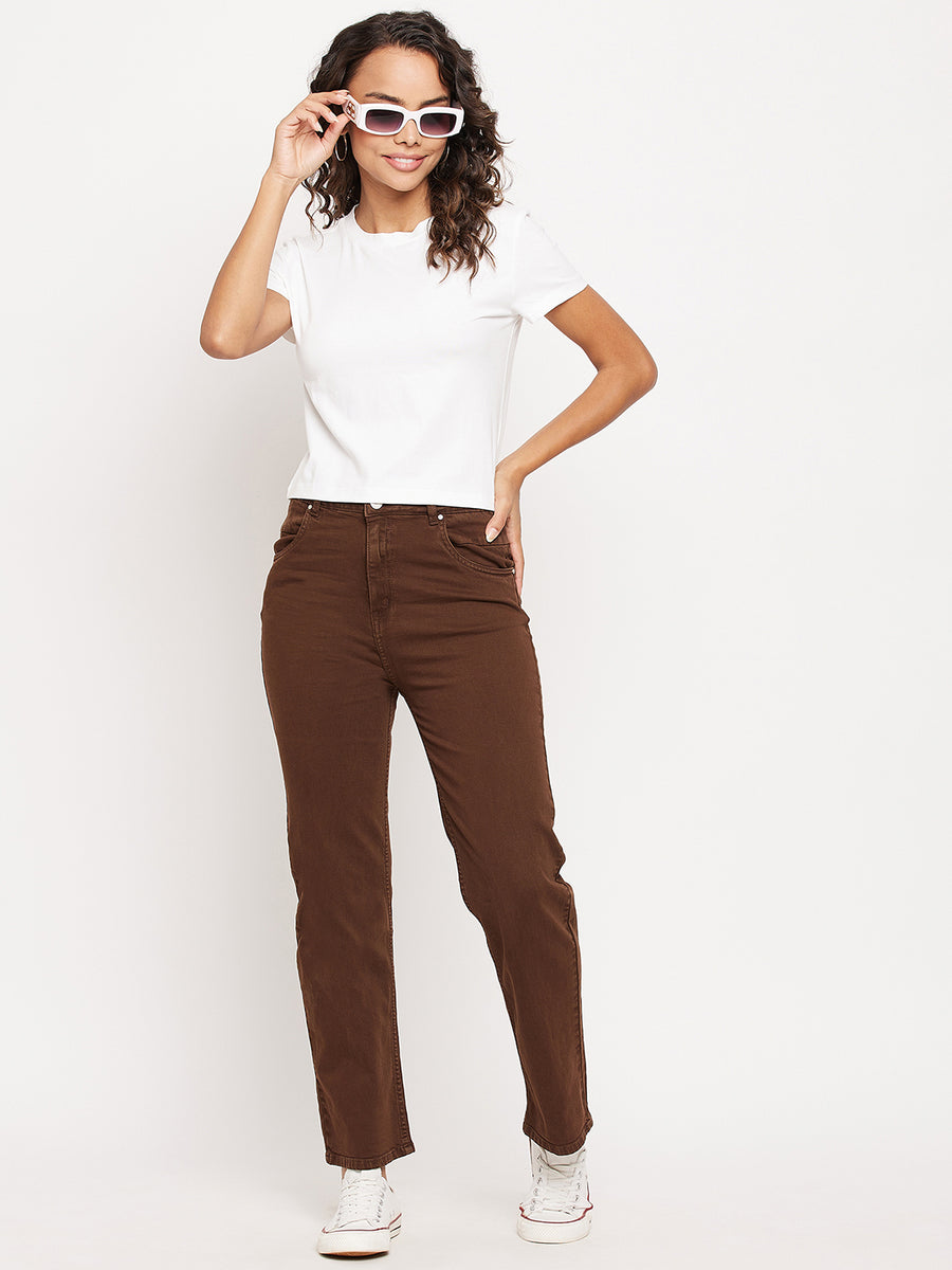 Madame Women Brown Denim