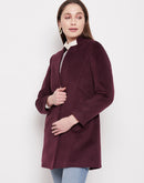 Madame Maroon Long Coat