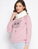 Madame Printed Sweatshirt With Shawl Collar