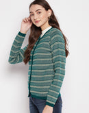 Madame Striped Cardigan For Women